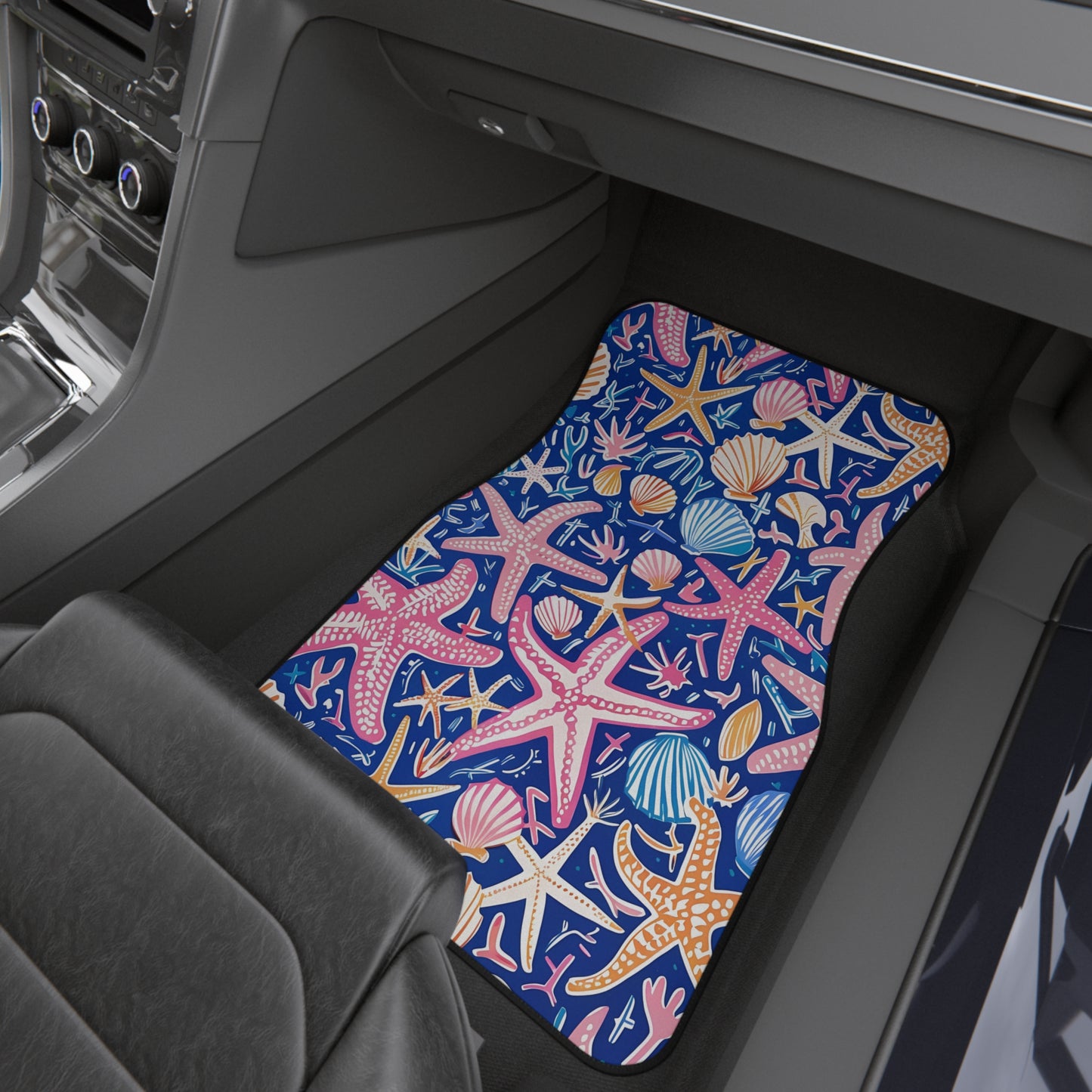 Star Fish Print Car Mats (2x Front)