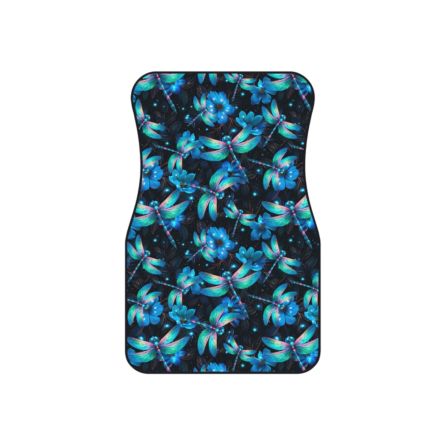 Blue Dragonfly Print Car Mats (2x Front)
