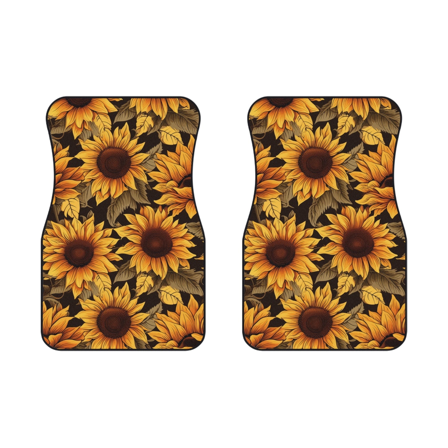 Sunflower Print Car Mats (2x Front)