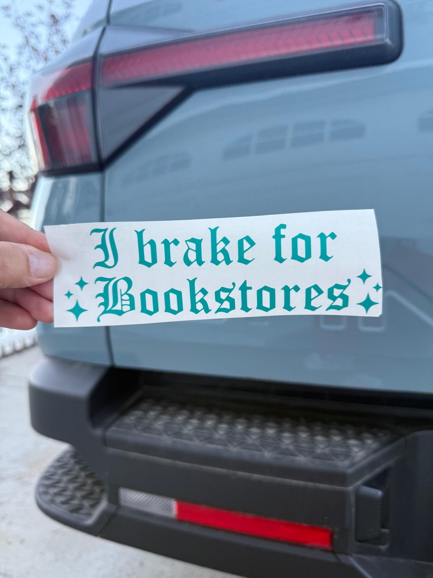 I Brake For Book Stores Bookish Car Decal