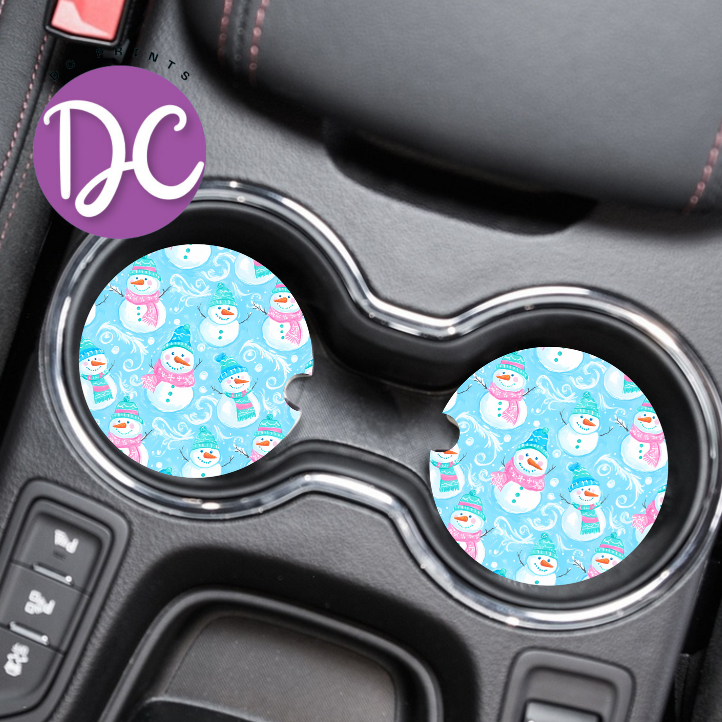 Snowman Car Coasters