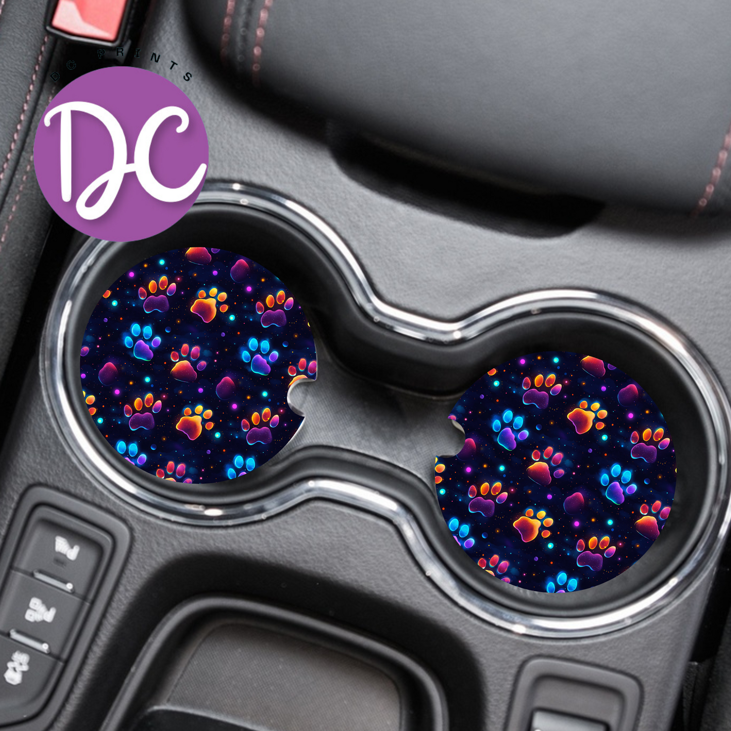 Paw Prints Car Coasters