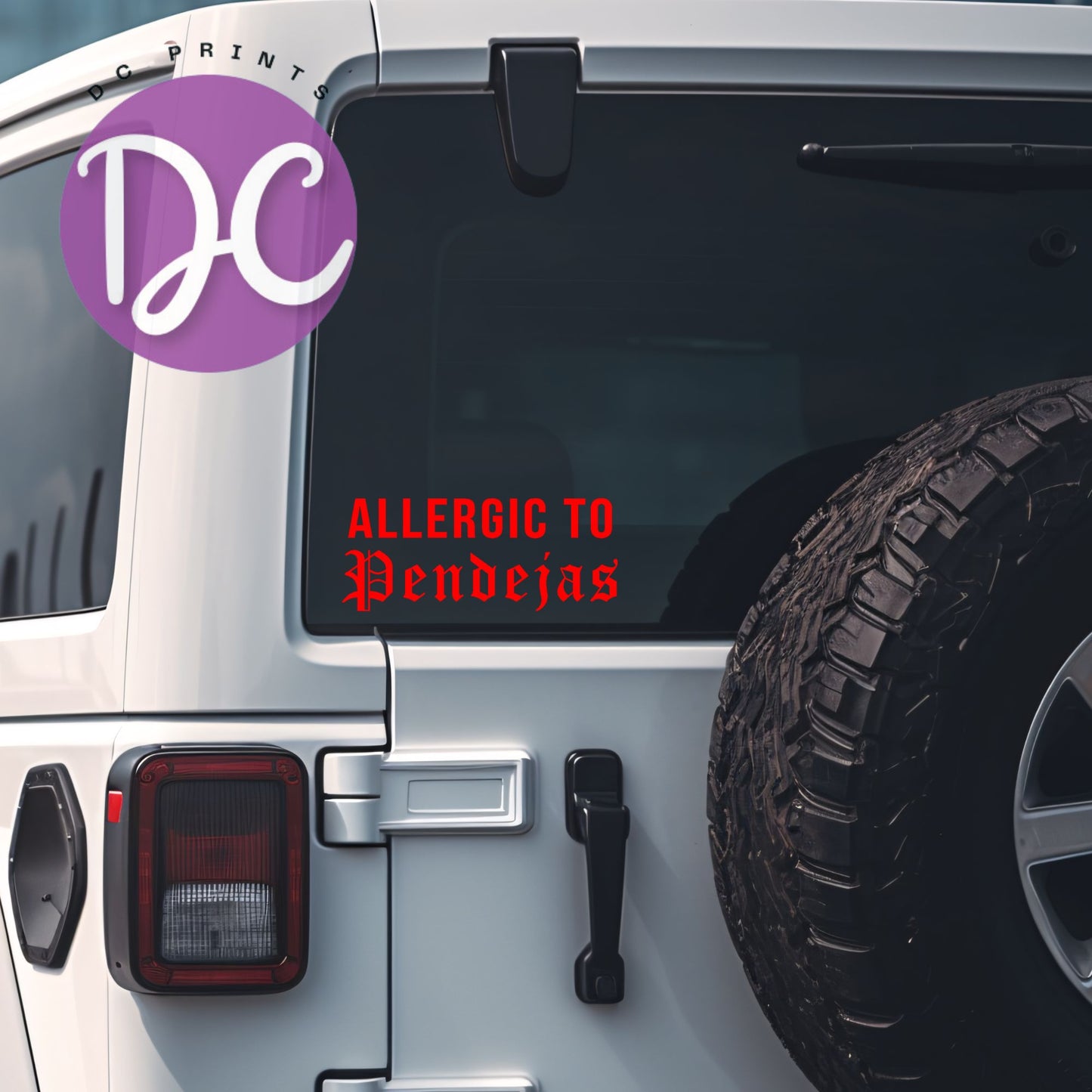 Allergic To Pendejas Car Decal
