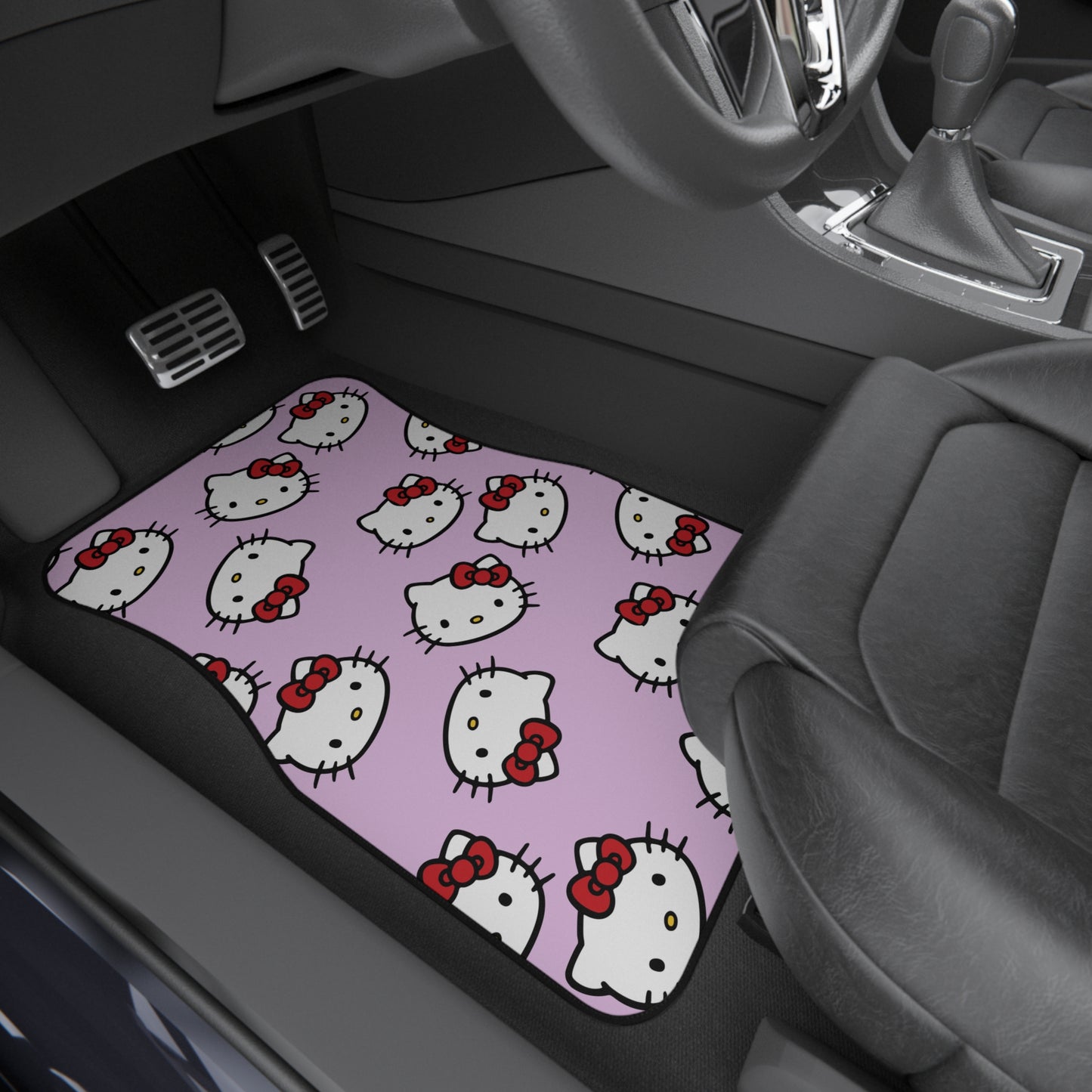 Pink Kitty Car Mats (2x Front)