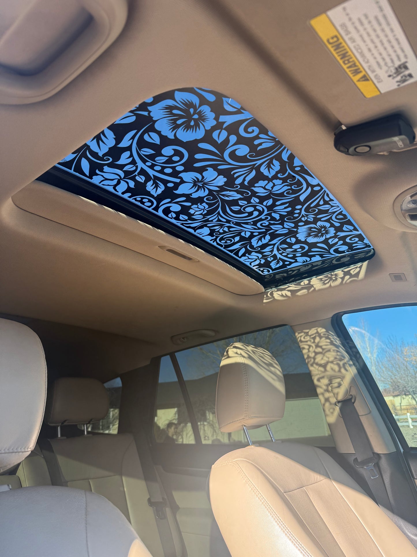 Tooled Leather Sun Roof Car Decal