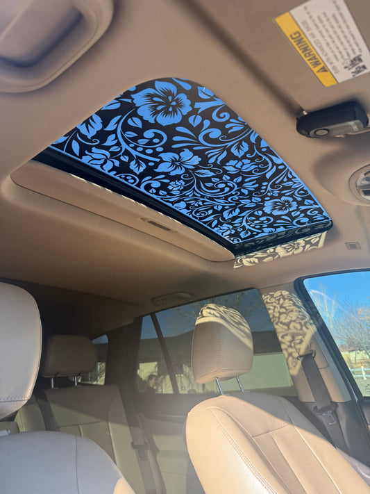 Tooled Leather Sun Roof Car Decal