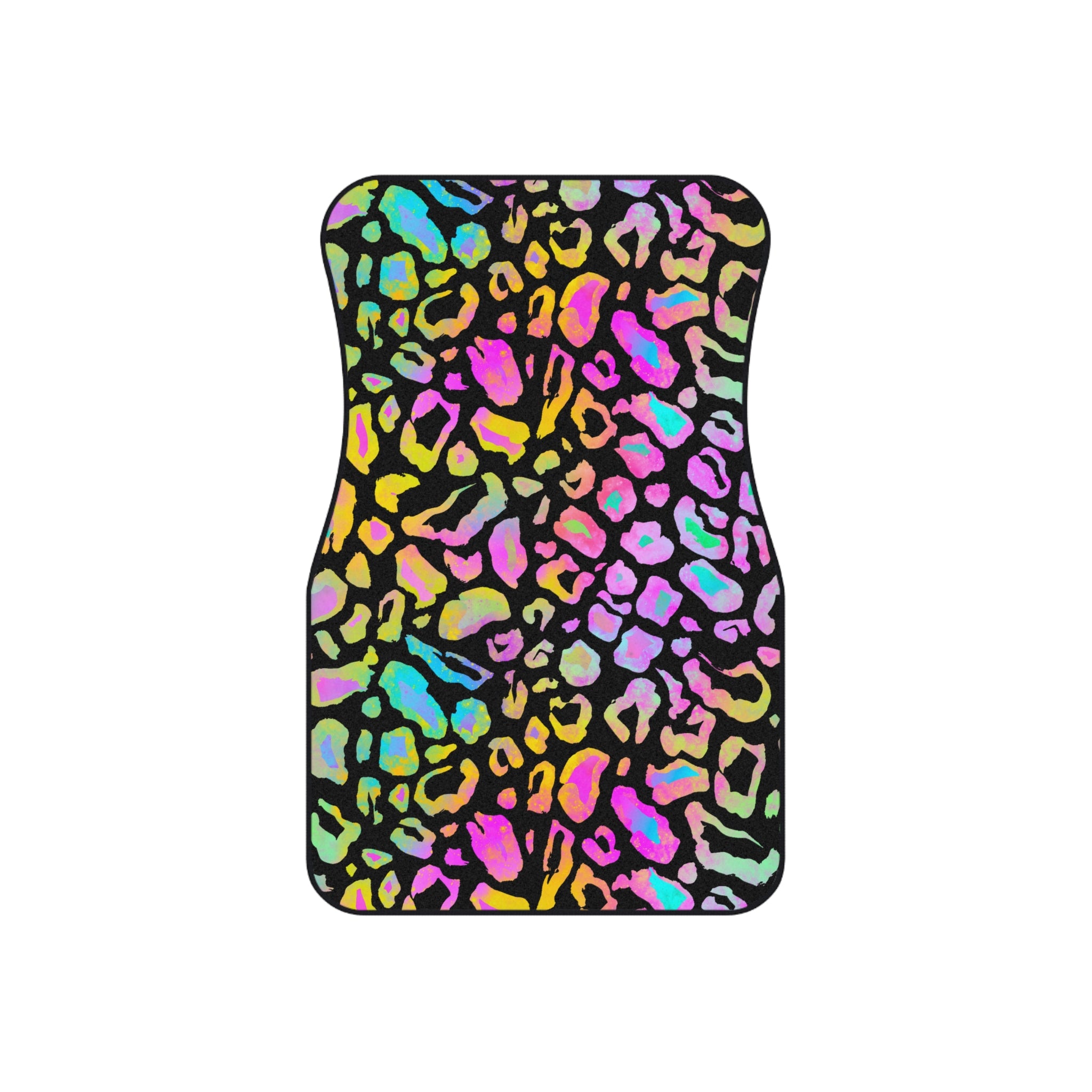 Rainbow Cheetah Print Car Mats (2x Front)