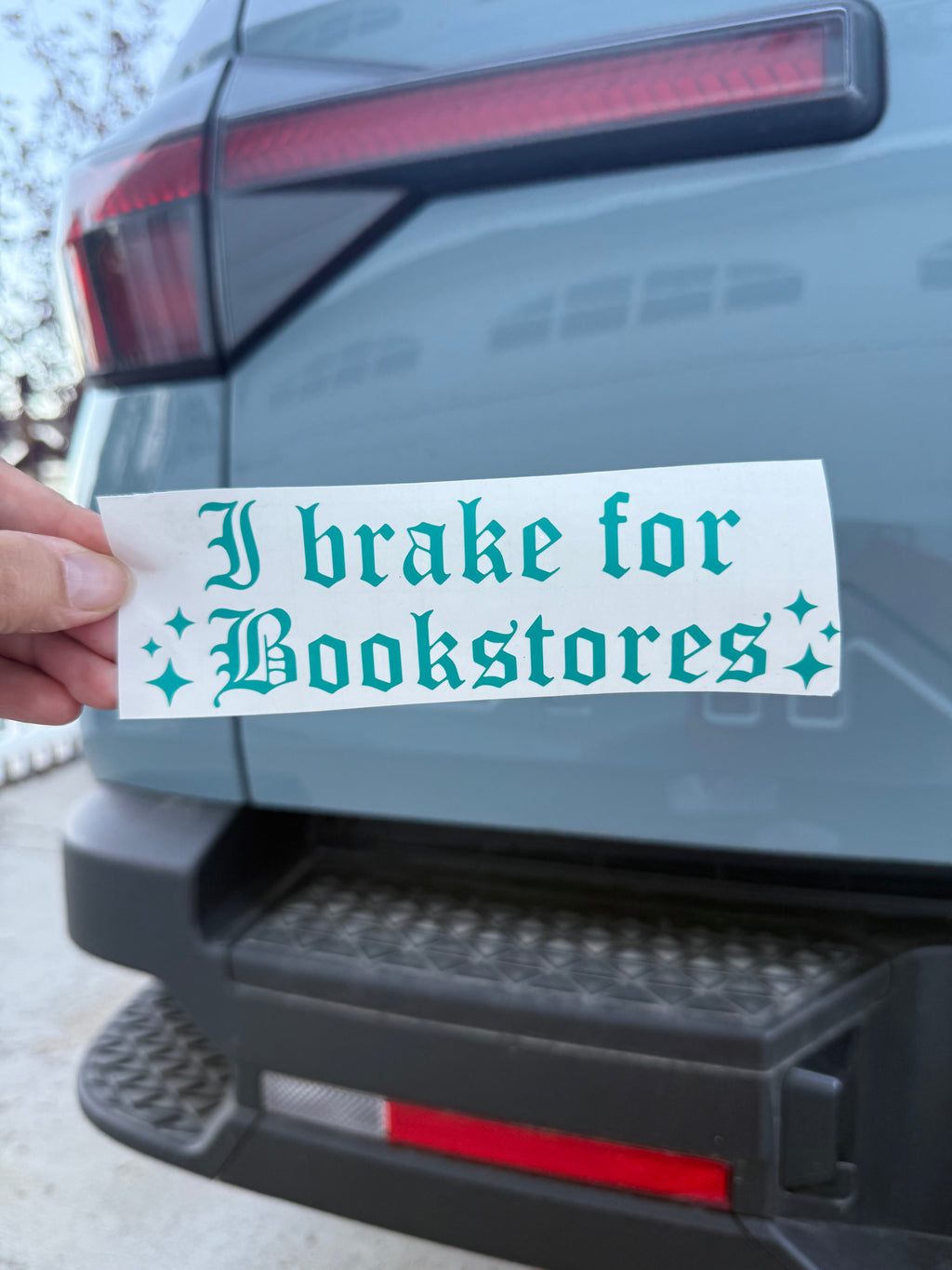 I Brake For Book Stores Bookish Car Decal