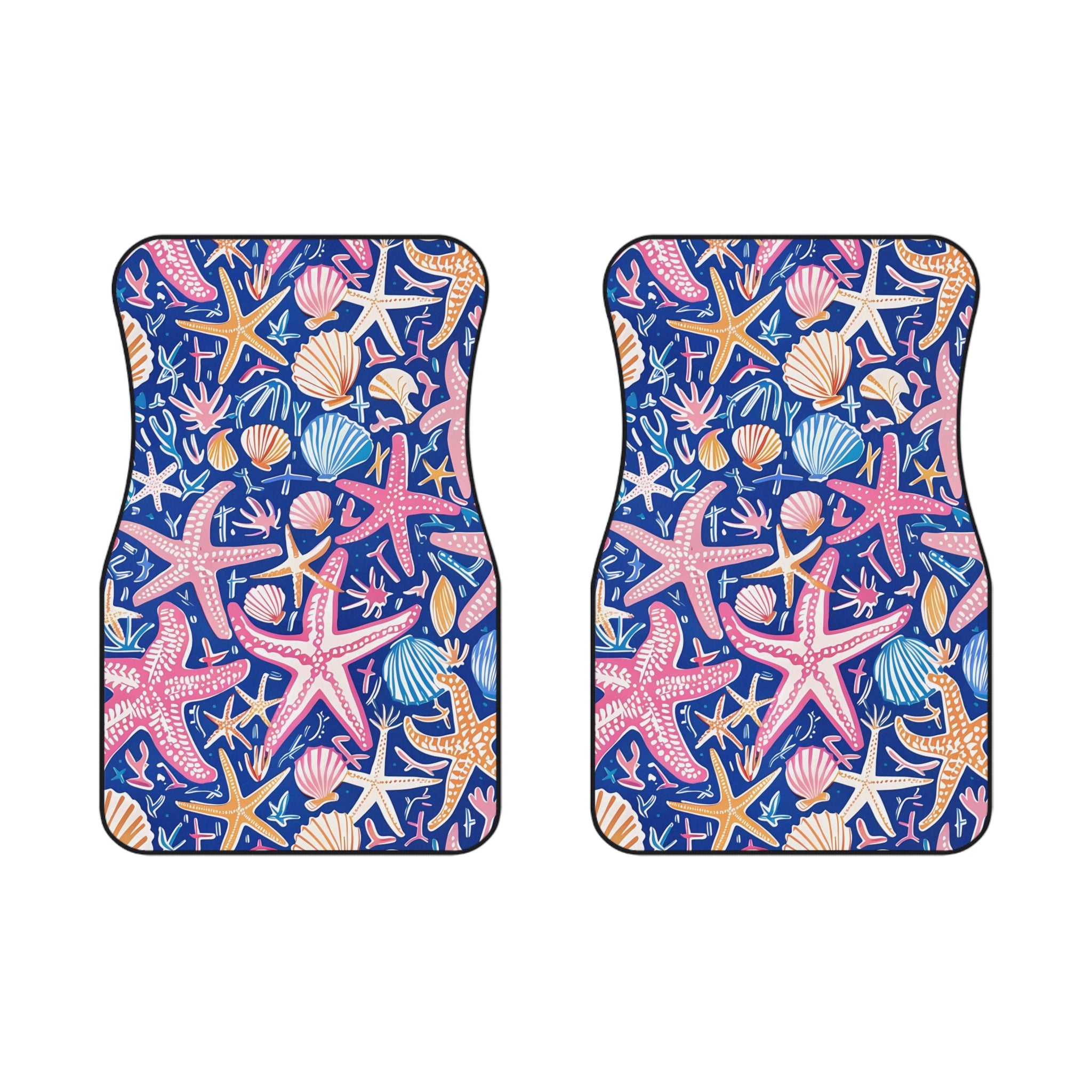 Star Fish Print Car Mats (2x Front)