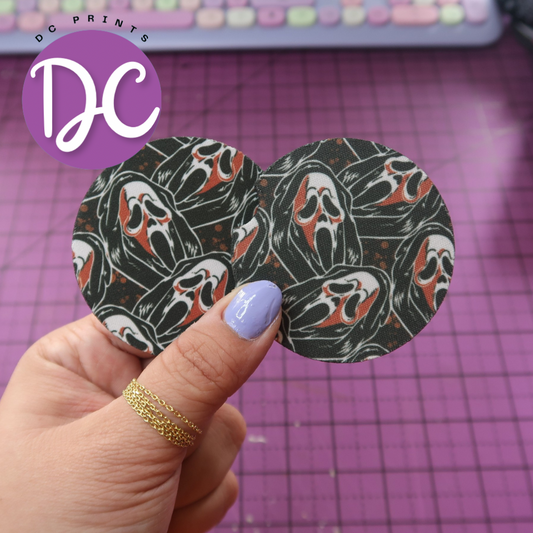 Scary Movie Mask Car Coasters