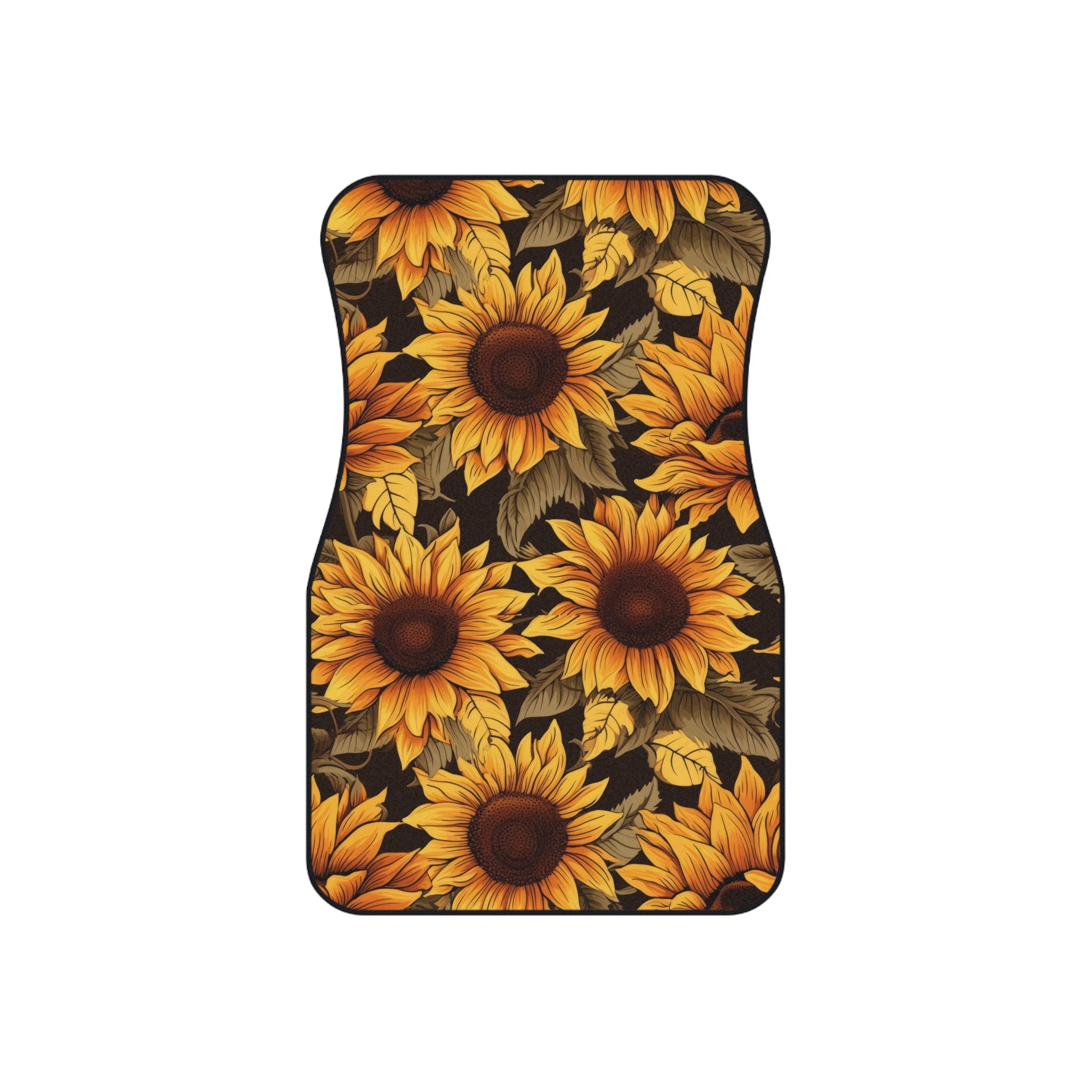 Sunflower Print Car Mats (2x Front)