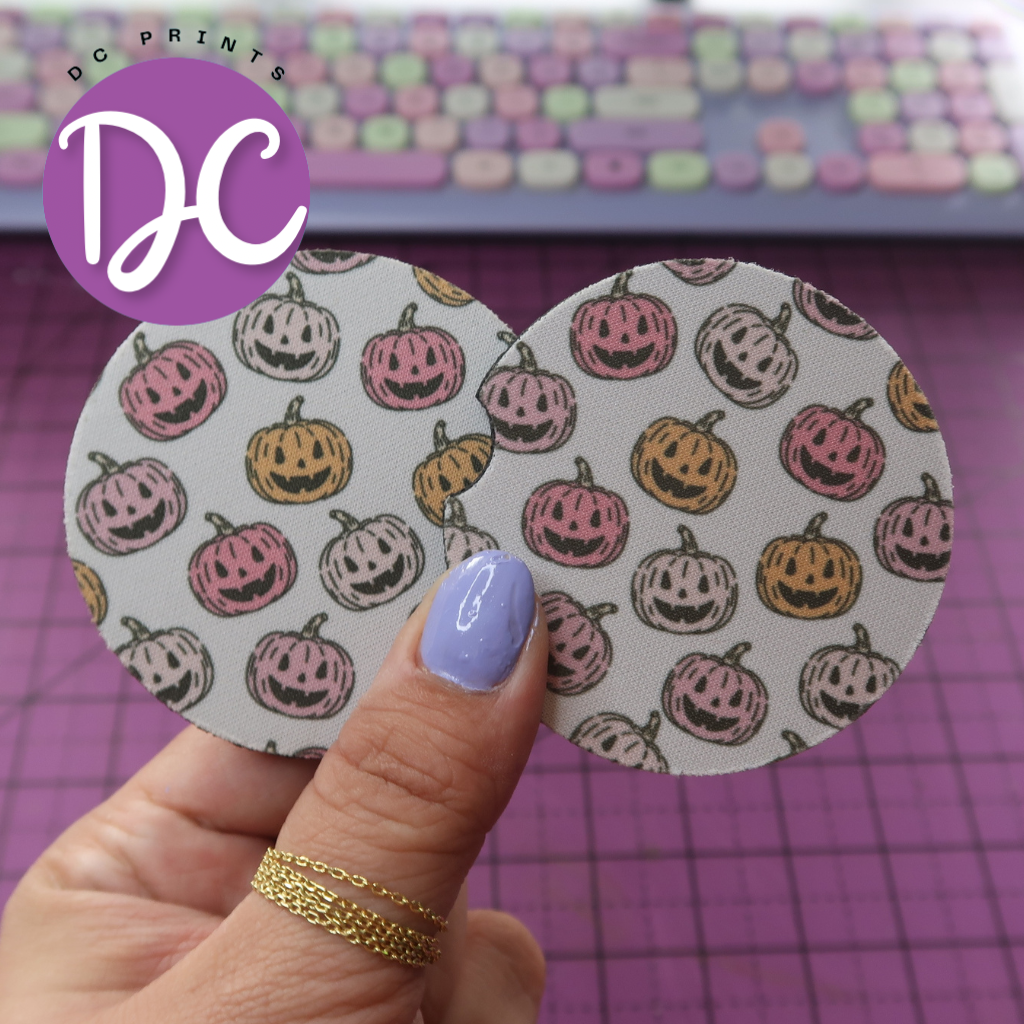 Spooky Cute Pumpkins Car Coasters