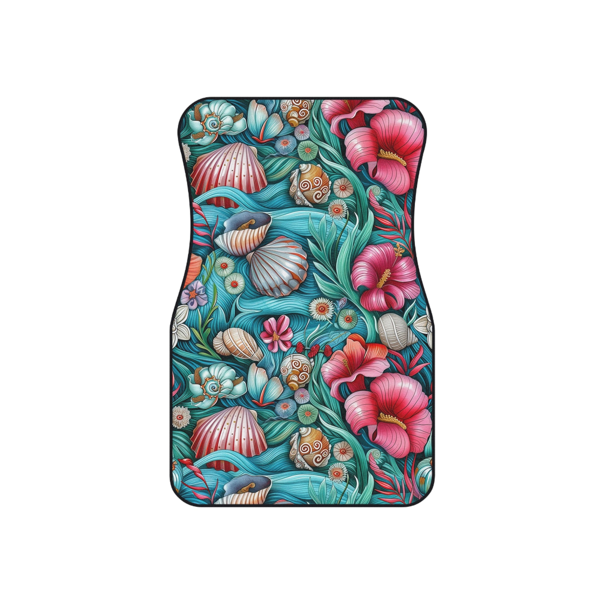 Floral Ocean Print Car Mats (2x Front)