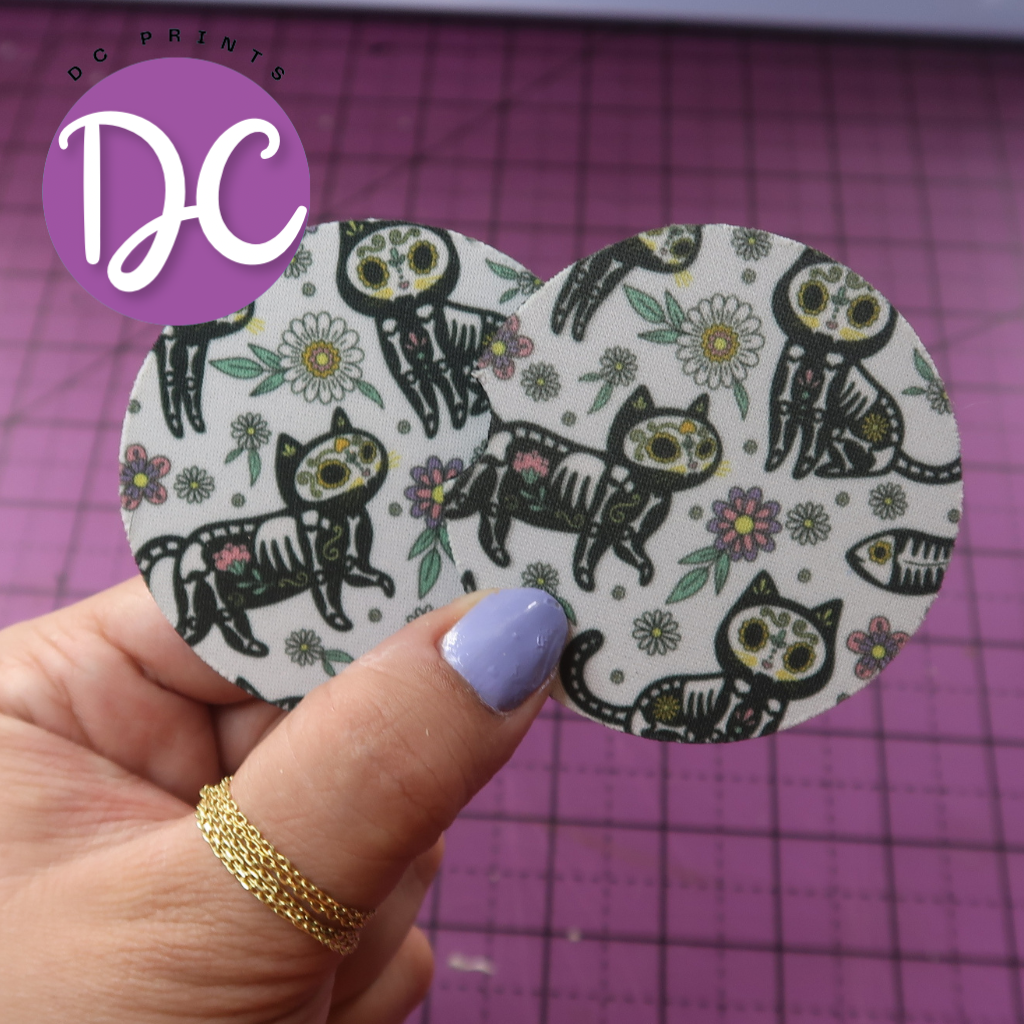 Skeleton Cat Car Coasters