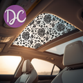 Roses And Leopard Print Sun Roof Car Decal