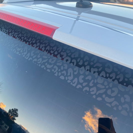 Leopard Print Windshield Banner Car Decal
