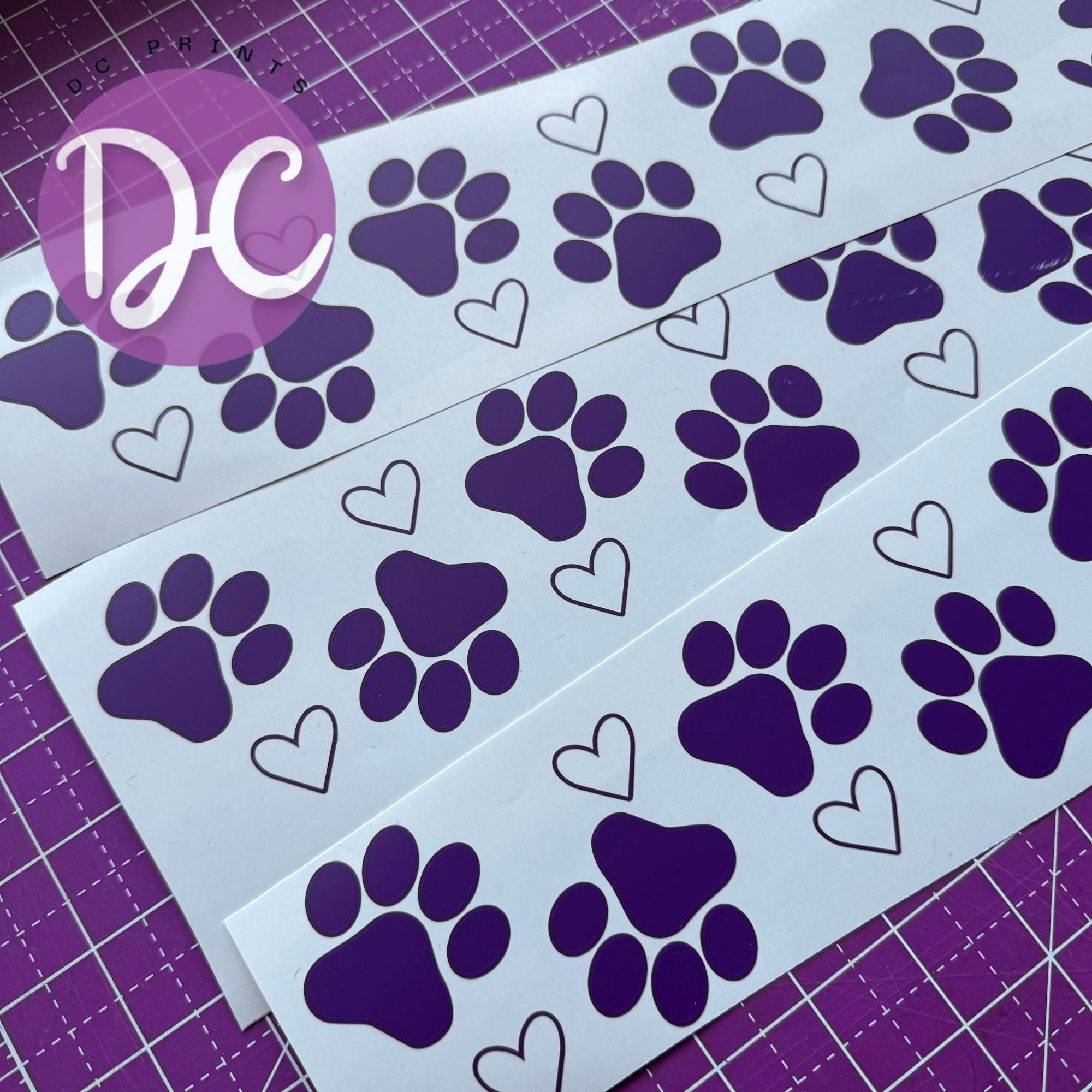 Paw Print Door Jamb Decal Panels