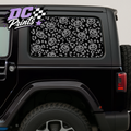 Pumpkins And Leopard Print Full Coverage Car Window Decal