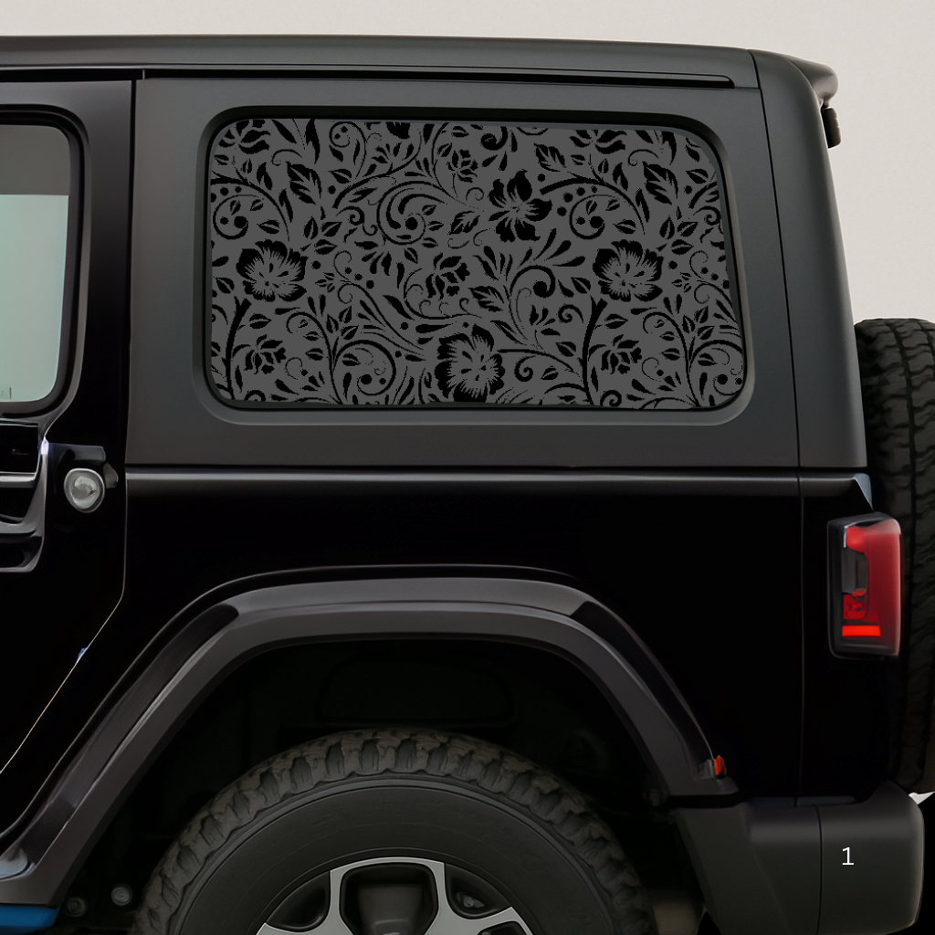 Tooled Leather Full Coverage Car Window Decal