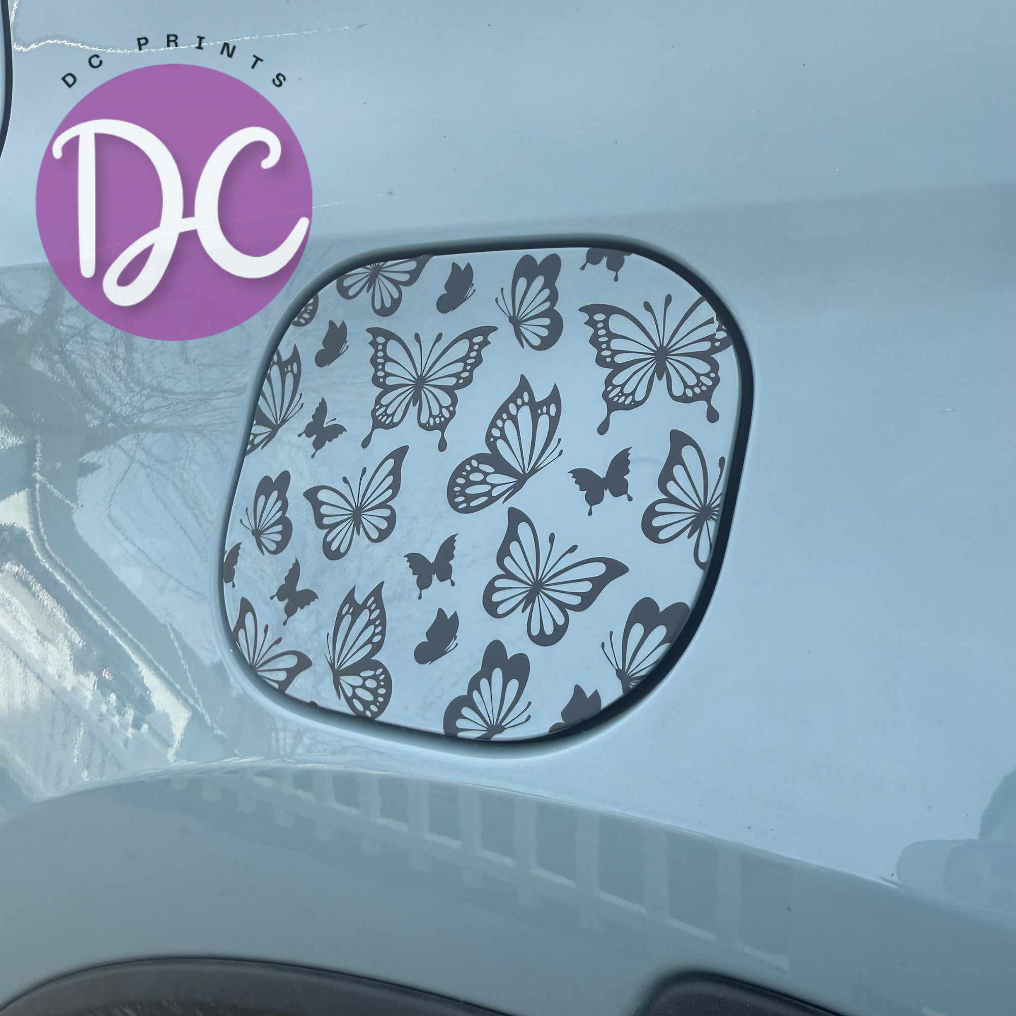 Butterflies Gas Tank Door Car Decal