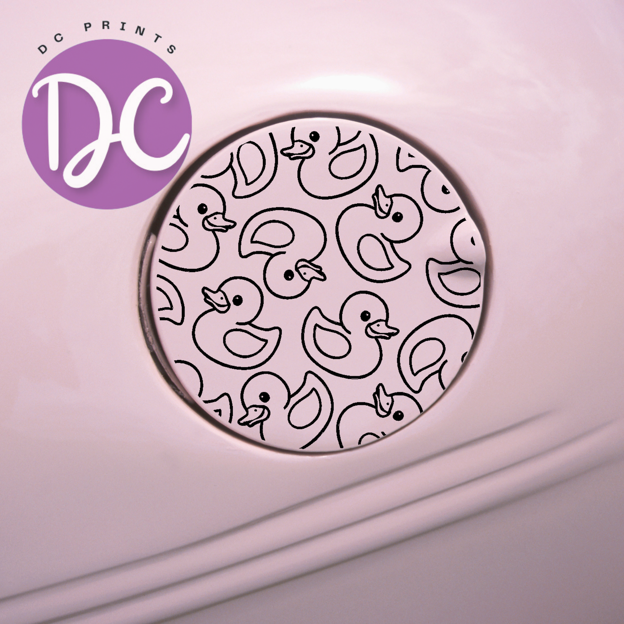 Rubber Duck Gas Tank Door Car Decal