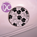 Paw Prints Gas Tank Door Car Decal