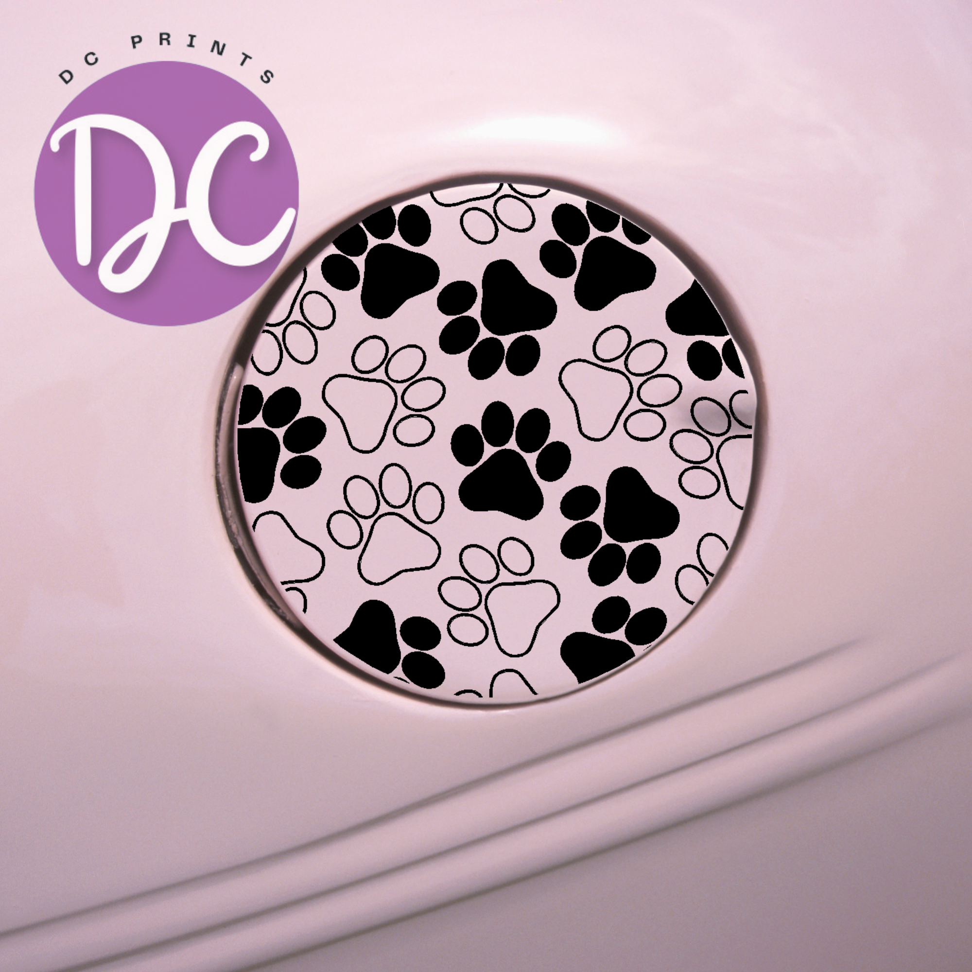 Paw Prints Gas Tank Door Car Decal