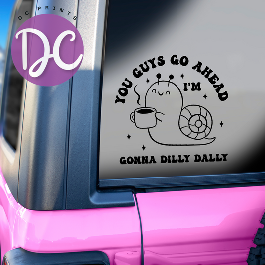 Dilly Dally Car Decal