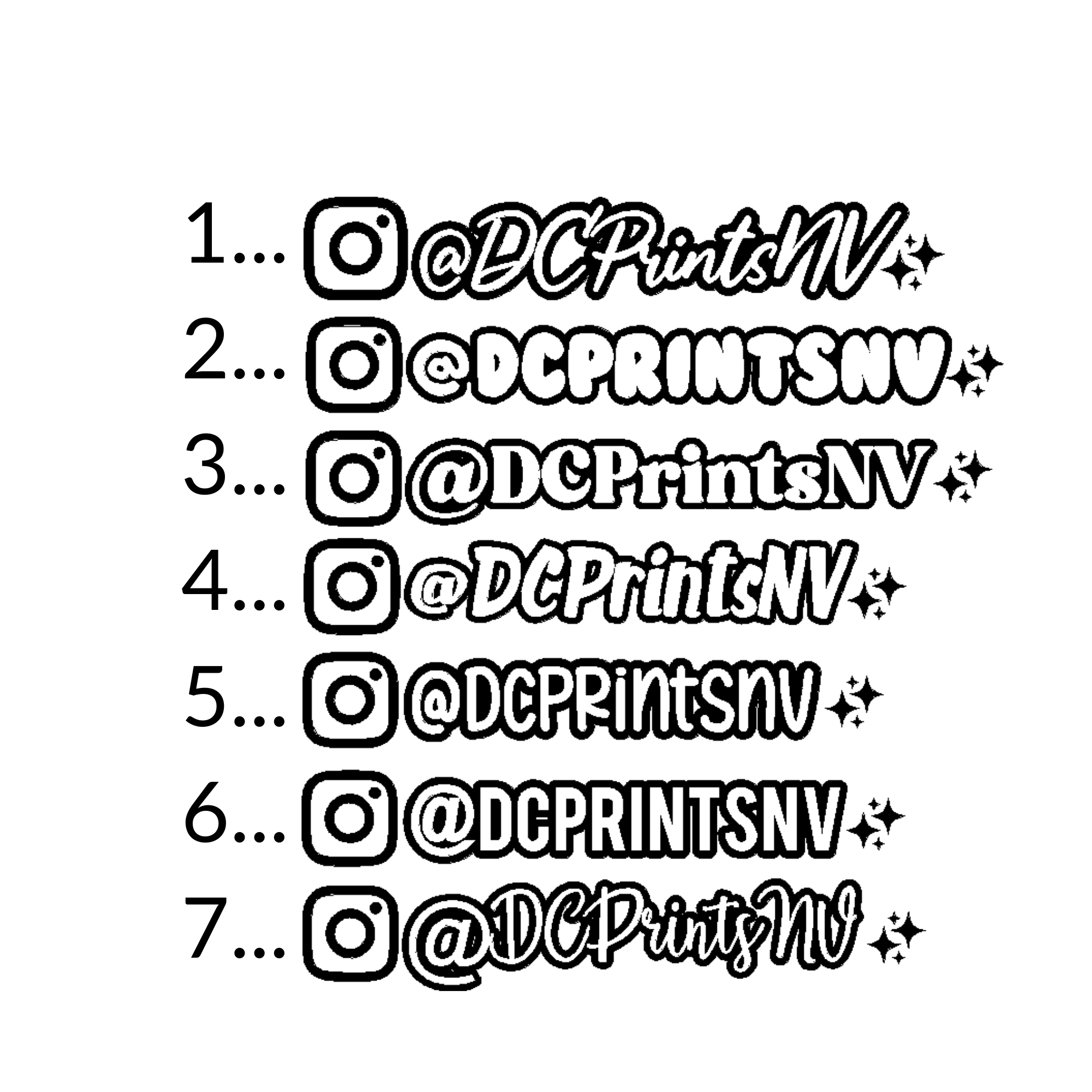 Custom Instagram Name Car Decal - 2 Pack