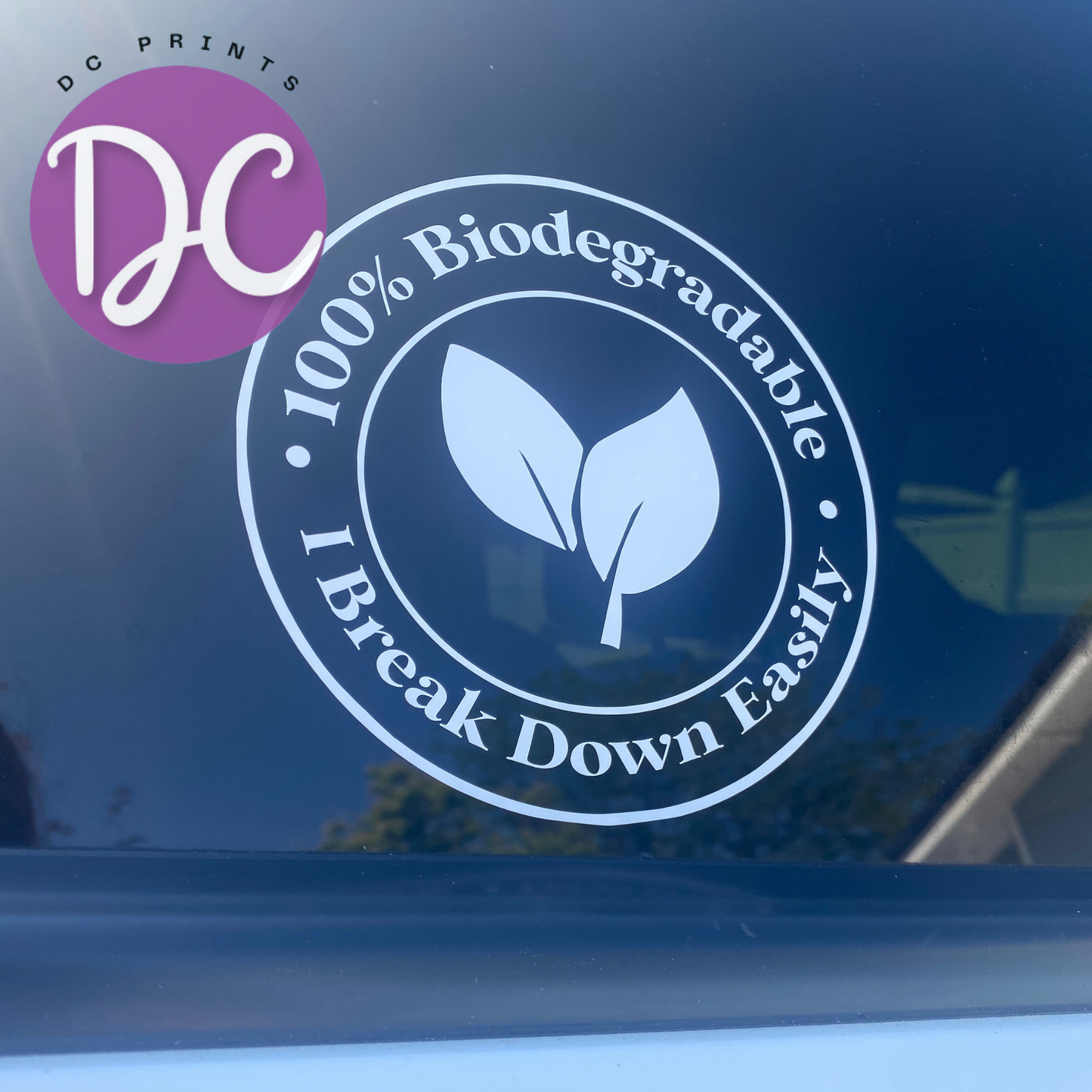 100% Biodegradable Car Decal