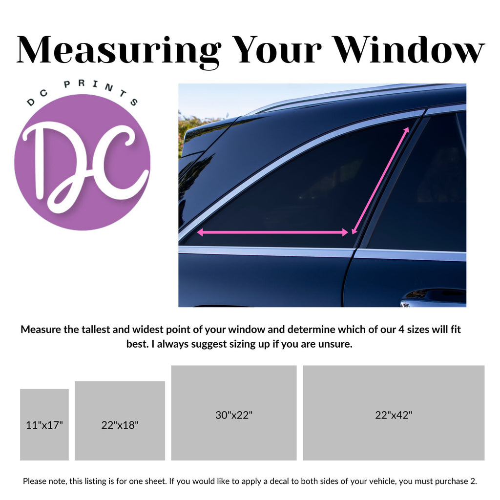 Tooled Leather Full Coverage Car Window Decal