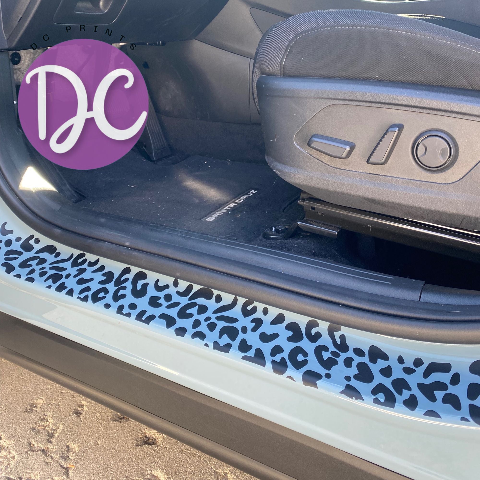 Cheetah Print Door Jamb Decal Panels