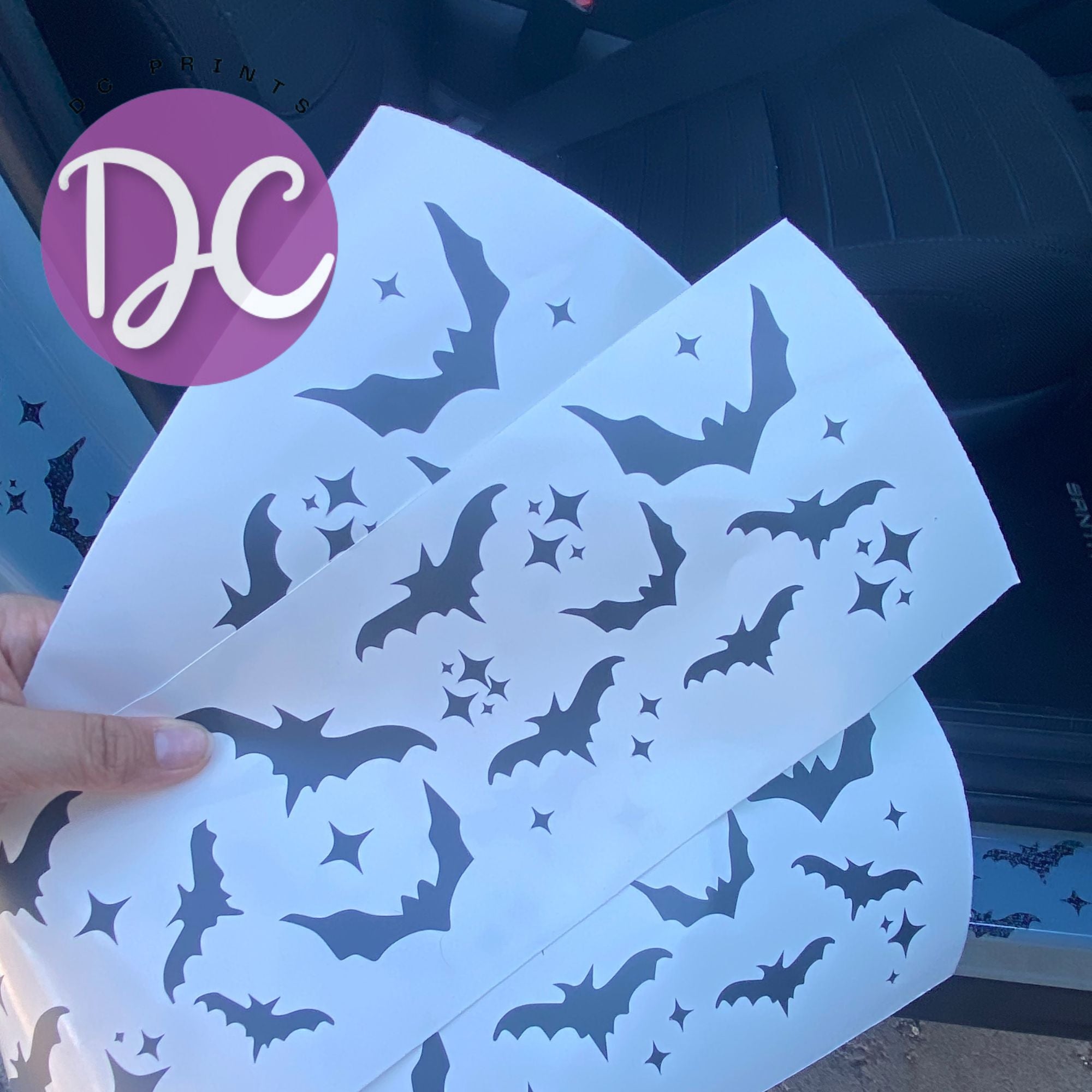 Twinkle Bats Door Jamb Decal Panels