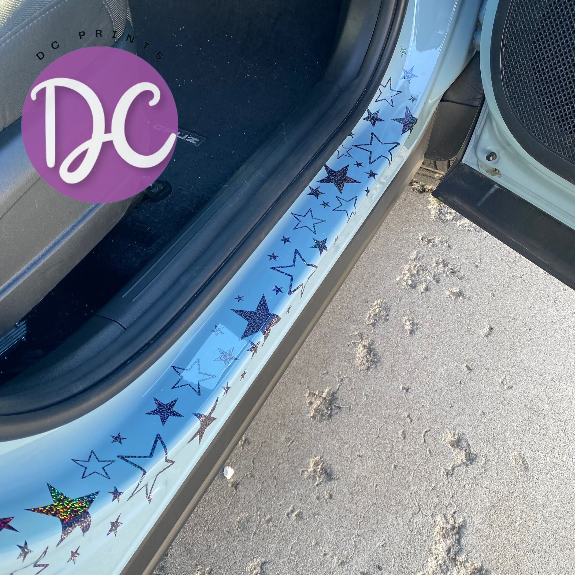 Stars Door Jamb Decal Panels