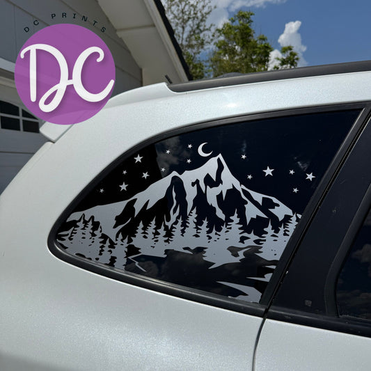 Mountain Scene Full Coverage Car Window Decal
