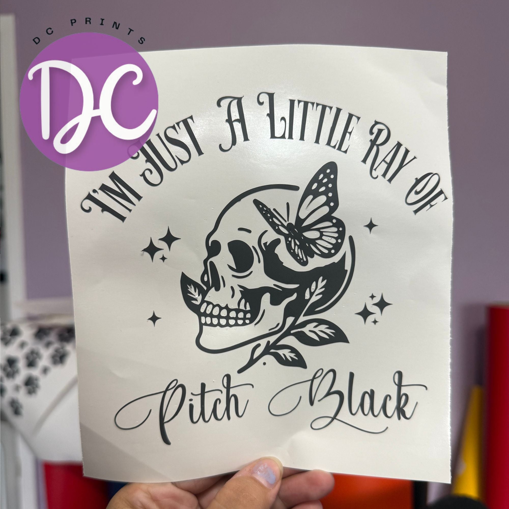 Just A Little Ray Of Pitch Black Car Decal