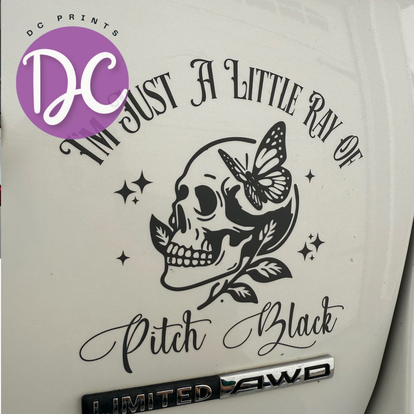 Just A Little Ray Of Pitch Black Car Decal