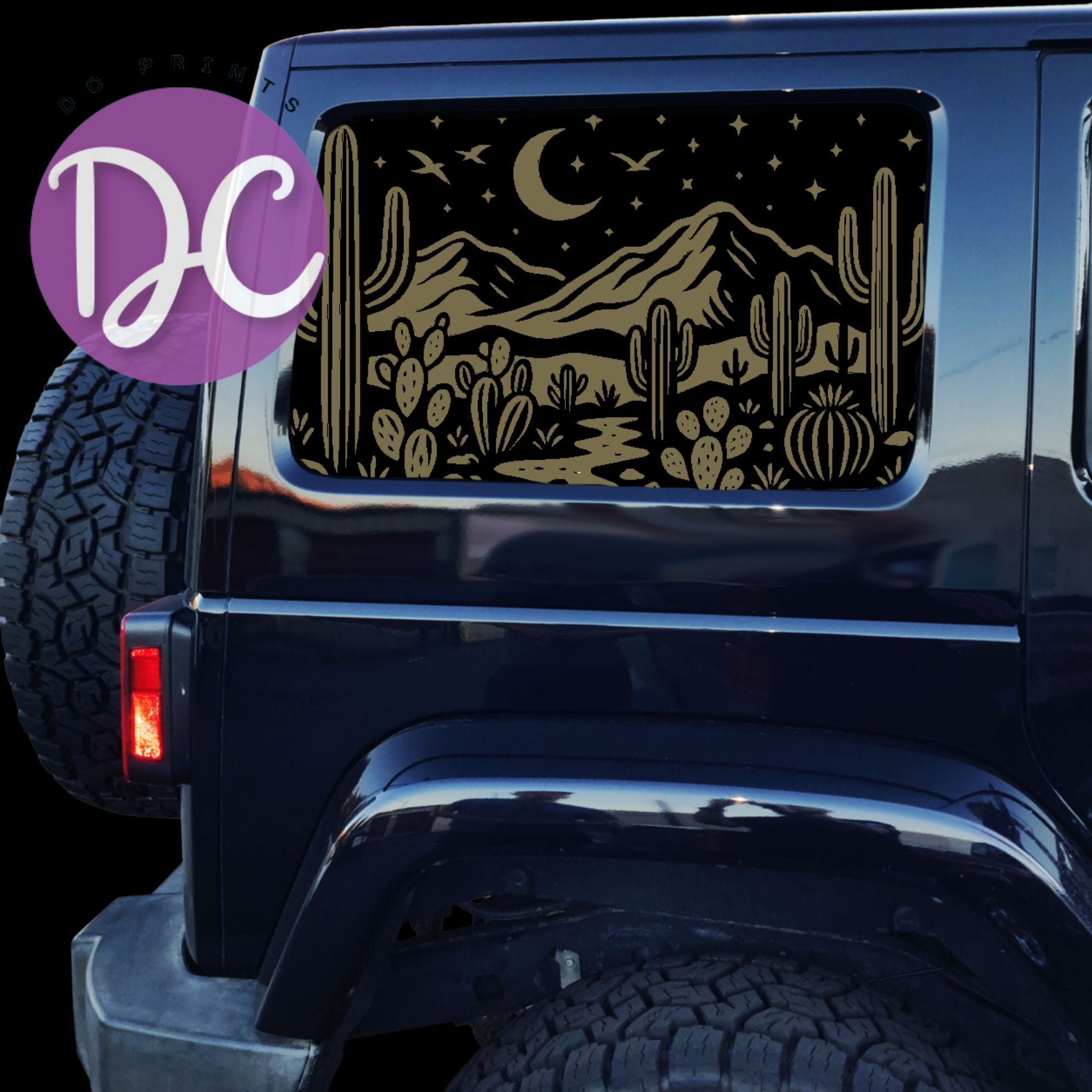Desert Scene Full Coverage Car Window Decal