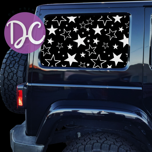 Stars Full Coverage Car Window Decal