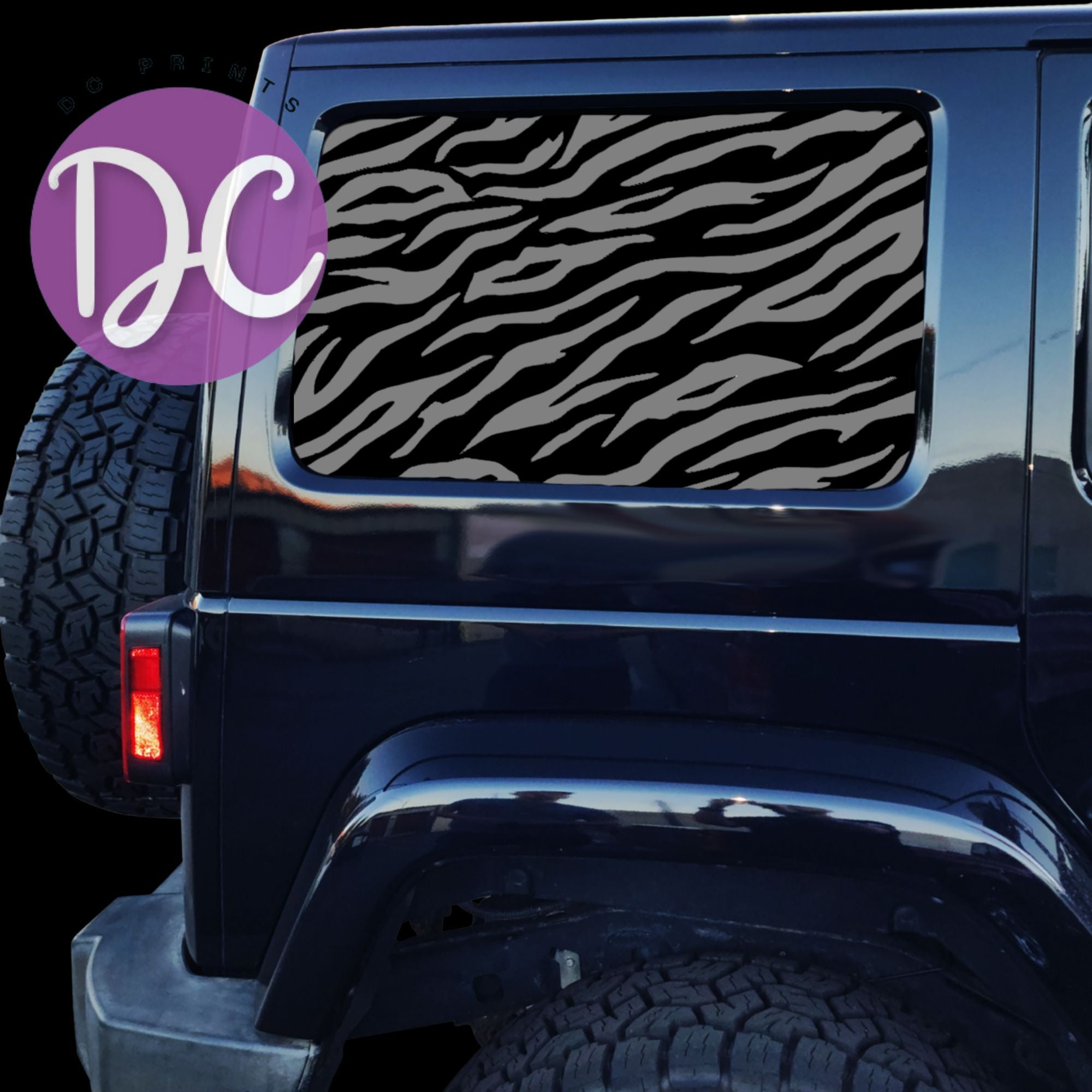 Tiger Stripes Full Coverage Car Window Decal