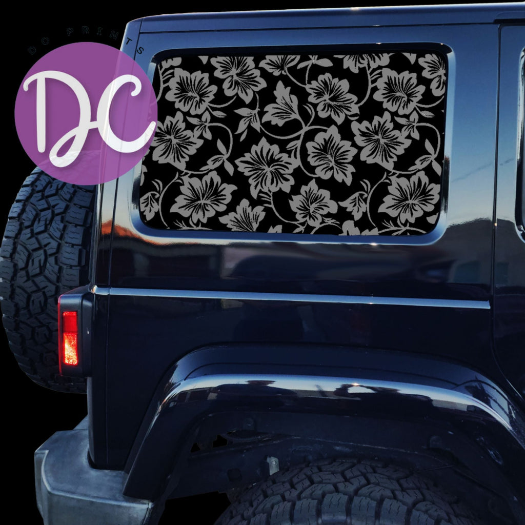 Floral 1 Full Coverage Car Window Decal