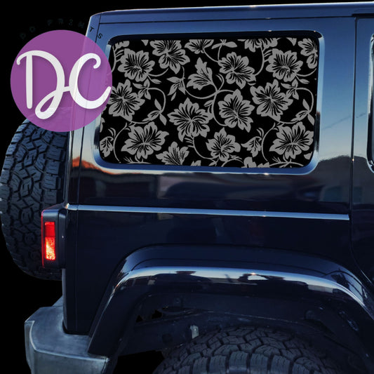 Floral 1 Full Coverage Car Window Decal