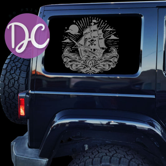 Pirate Ship Car Decal