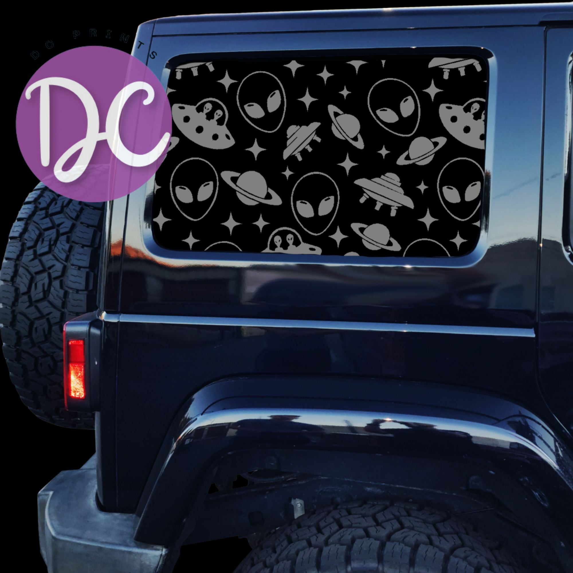 Aliens Full Coverage Car Window Decal