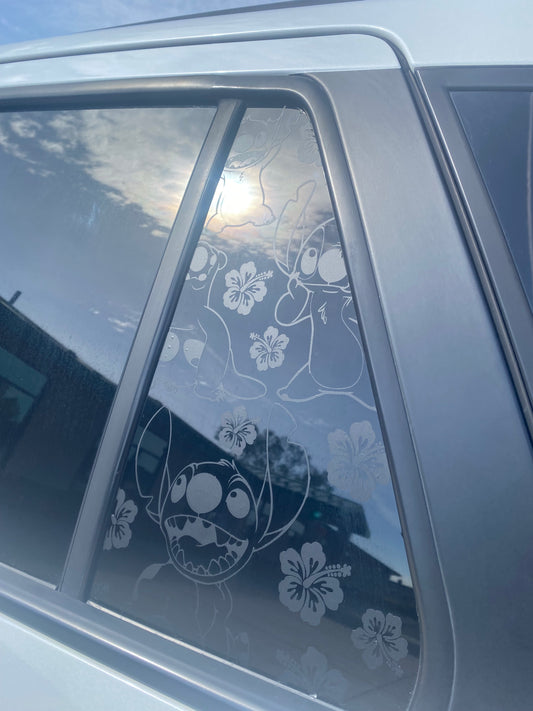 Stitch Full Coverage Car Window Decal -LIMITED QUANTITIES AVAILABLE