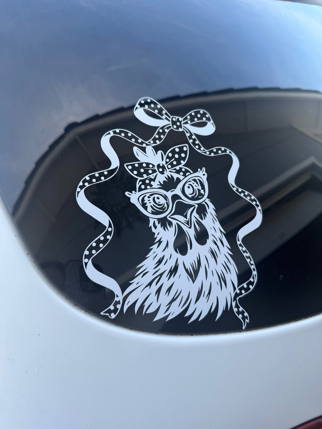 Coquette Chicken Car Decal