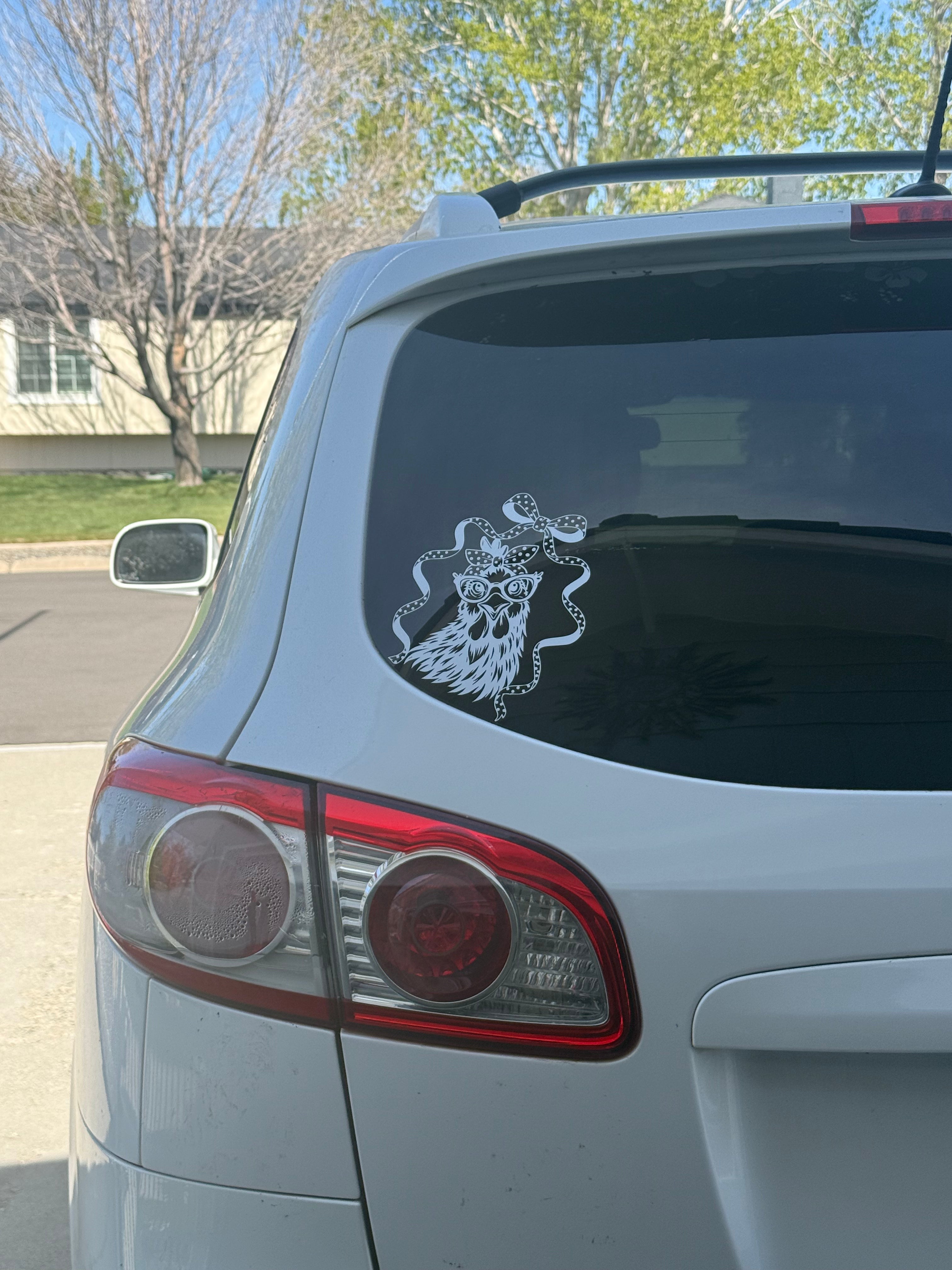 Coquette Chicken Car Decal