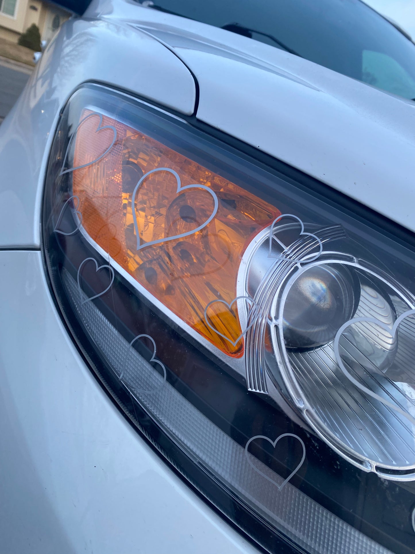 Hearts Tail Light Car Decal