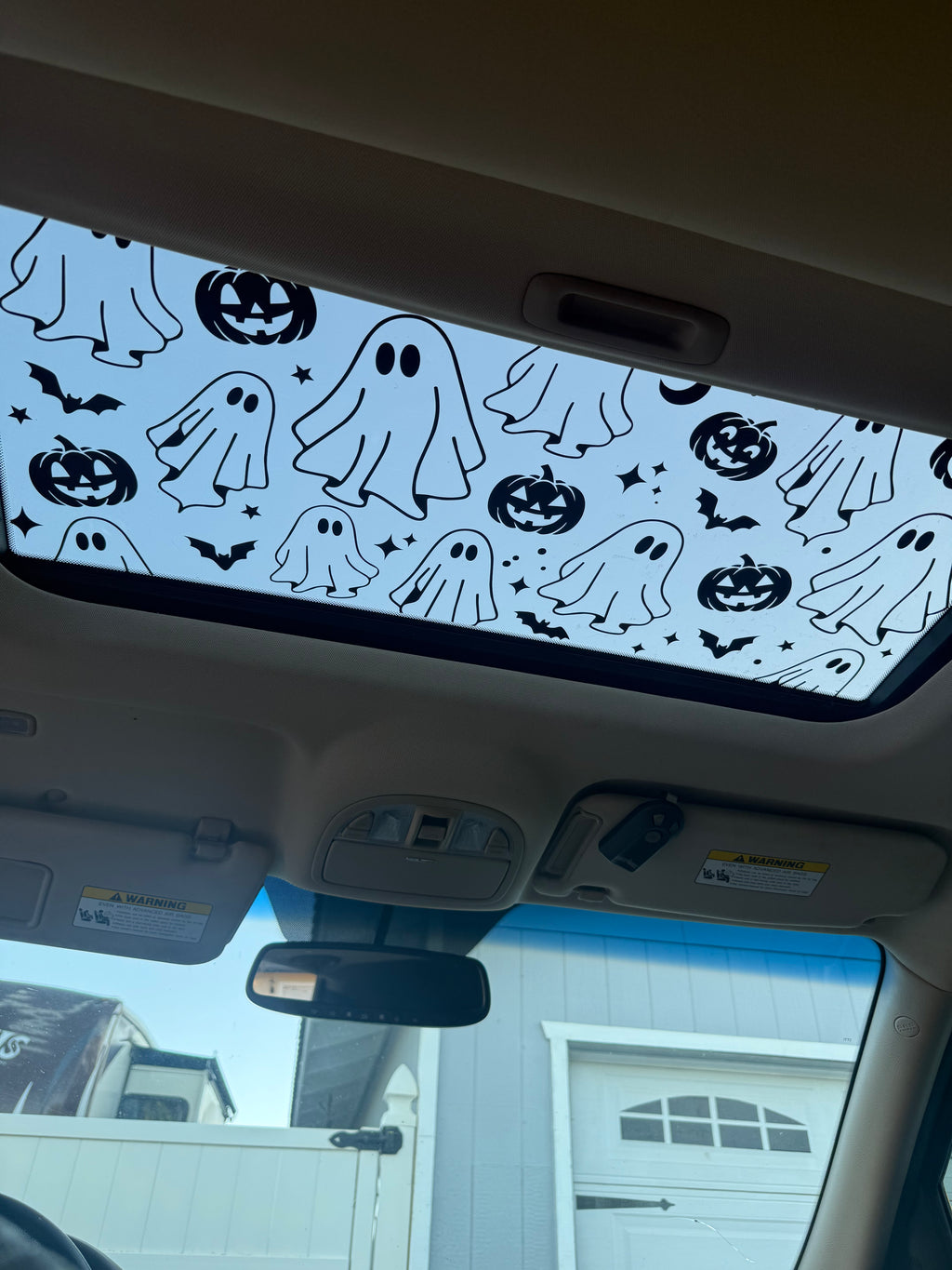 Ghosts and Pumpkins Sun Roof Car Decal