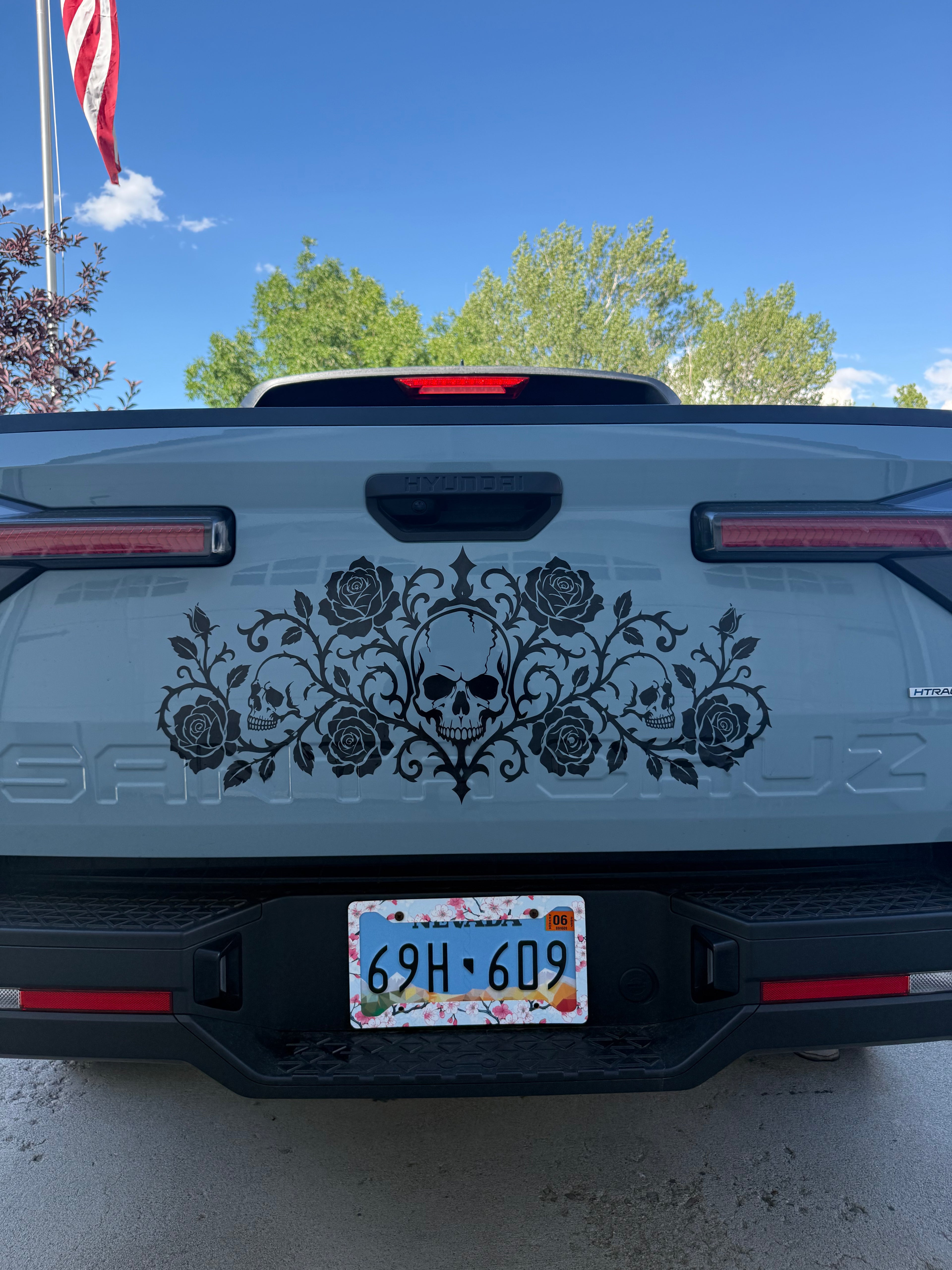 Skulls and Roses Full Coverage Car Decal